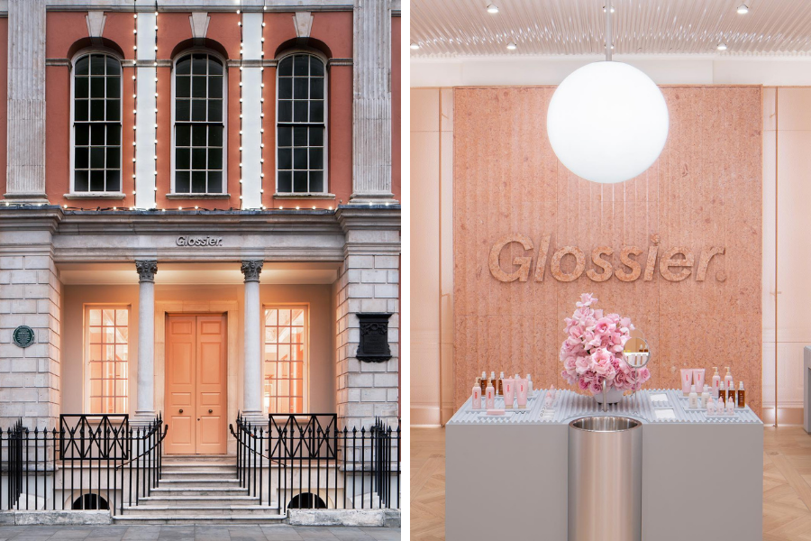 Glossier's brand new flagship store in London - Image credit: glossier.com/locations