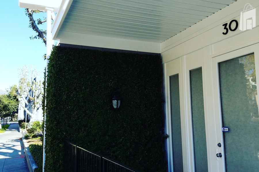 Front of gallery from street, south to north