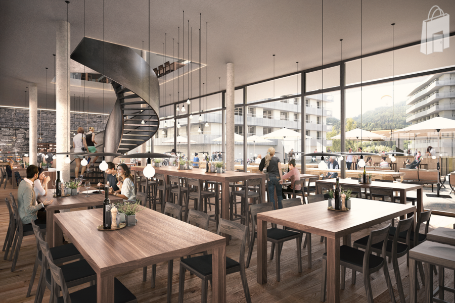Innenvisualisierung Gastro Mall