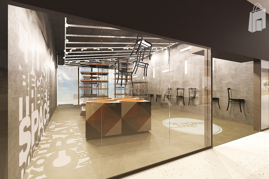 Innenvisualisierung Ladenfläche