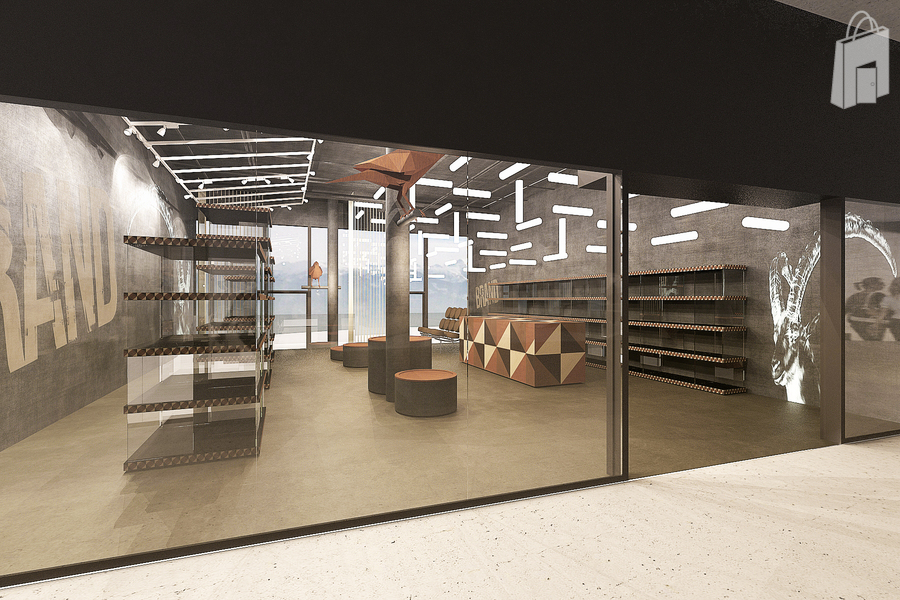 Innenvisualisierung Ladenfläche