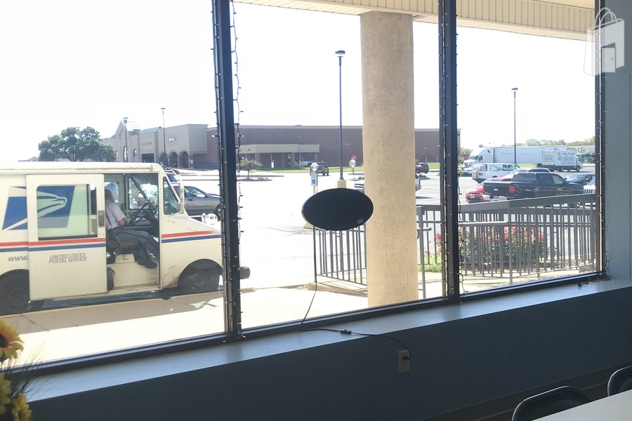 View of the windows and display space