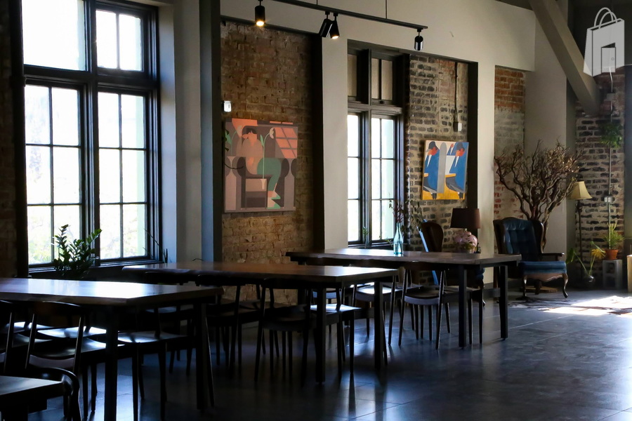 Windows with Exposed Brick Wall