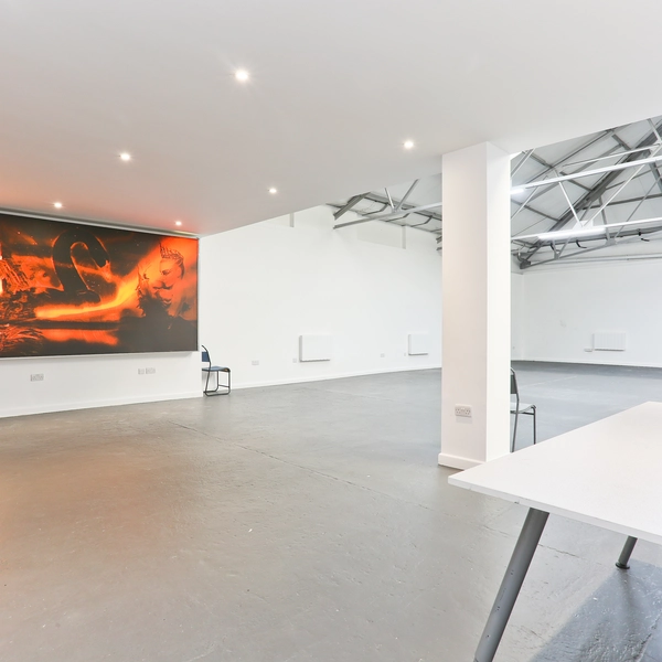 Large white, airy space with high ceilings