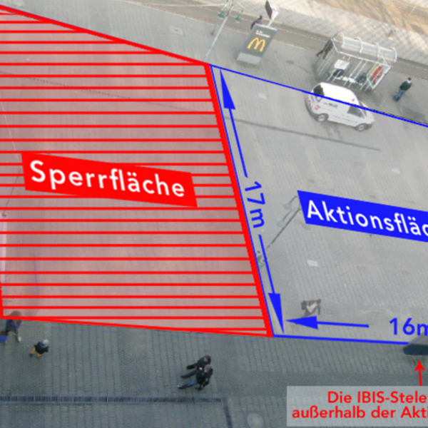 Bahnhofsvorplatz, links vor EG nahe zugang IBIS-Hotel