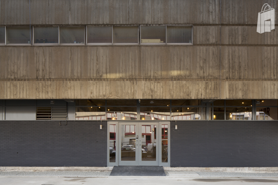 Silver Building Entrance