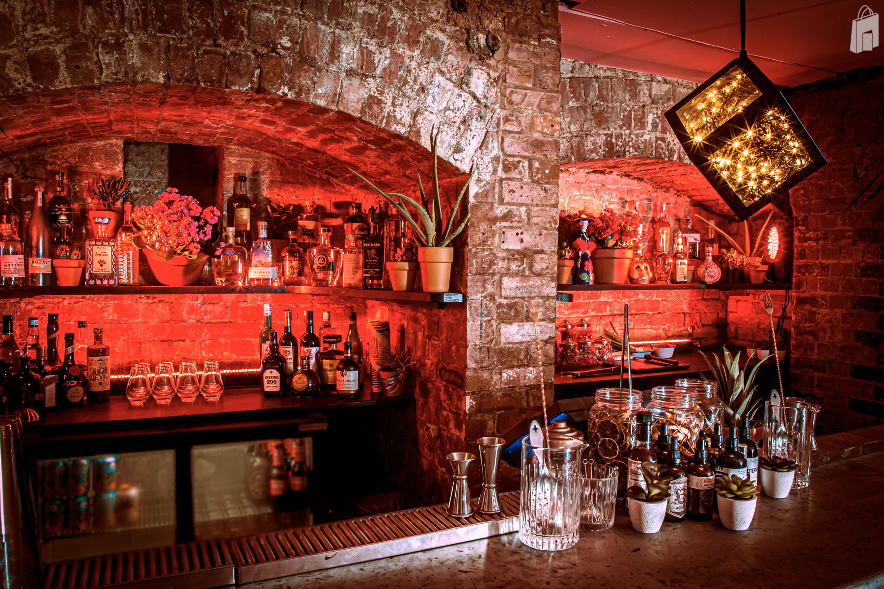 Basement bar interior