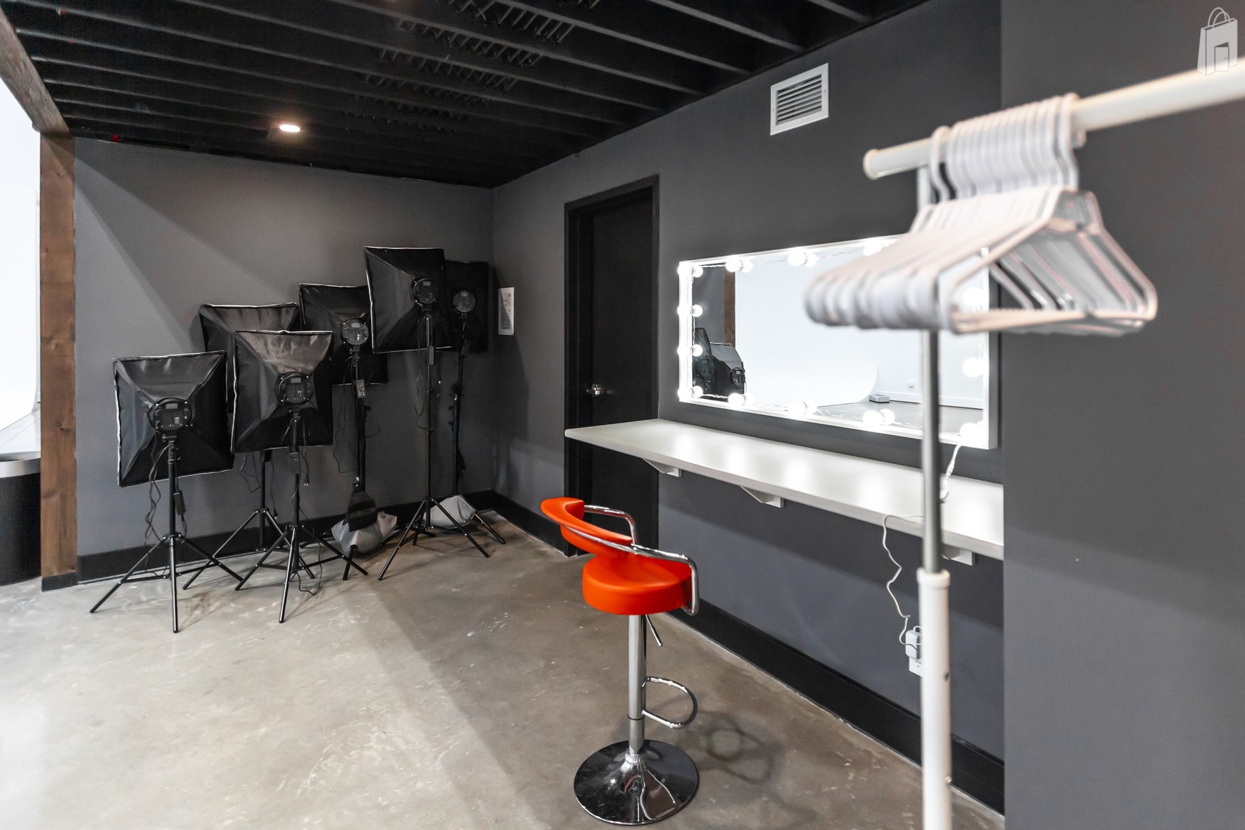 Hair and Makeup area