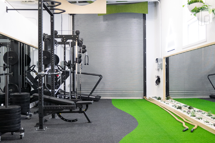 Spaces by Jacflash designed THE STUDIO to be a holistic, fitness centre where rugged athleticism meets mindful conditioning.