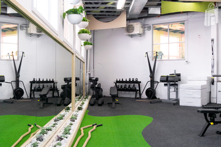 Spaces by Jacflash designed THE STUDIO to be a holistic, fitness centre where rugged athleticism meets mindful conditioning.