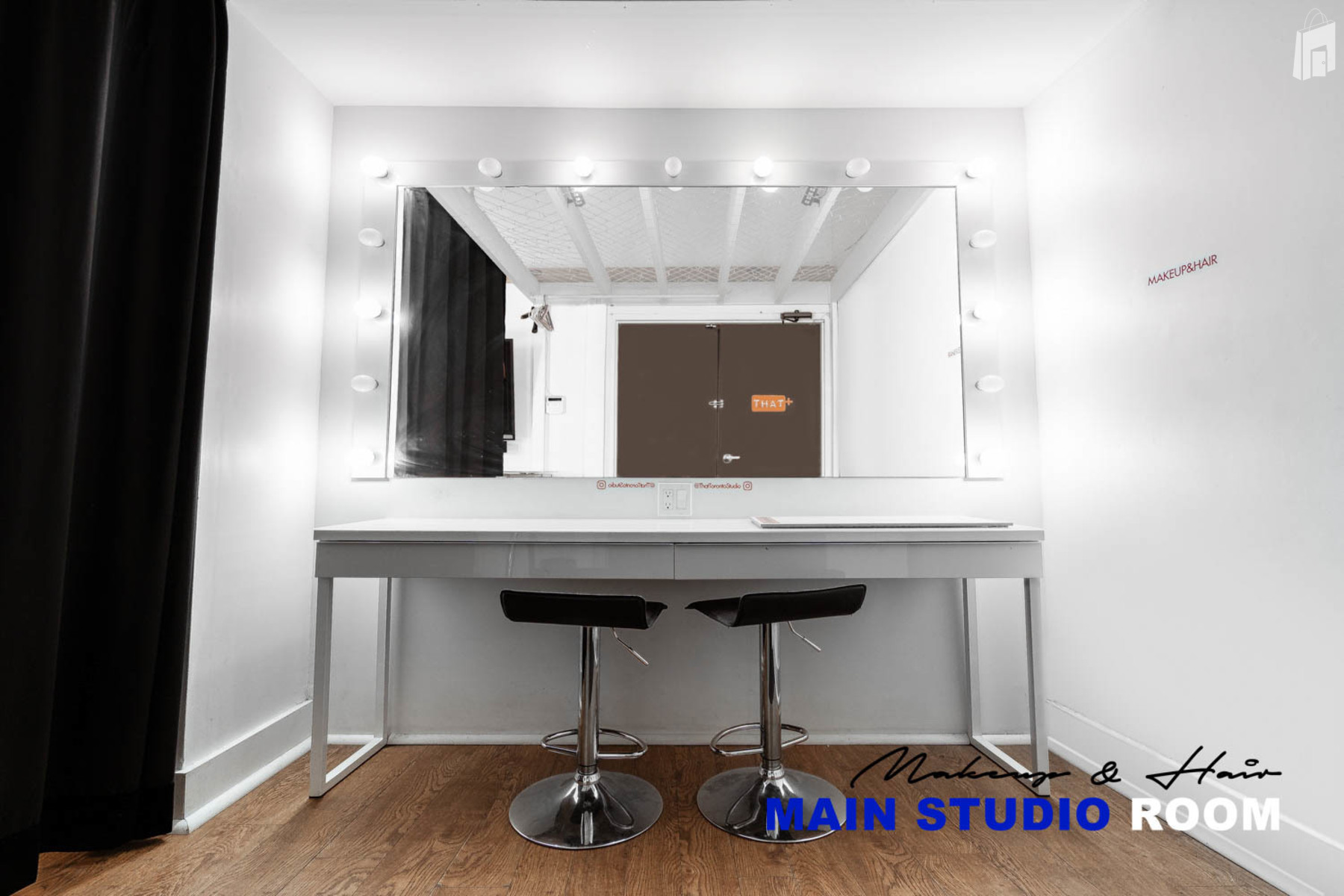 Vanity in the main studio