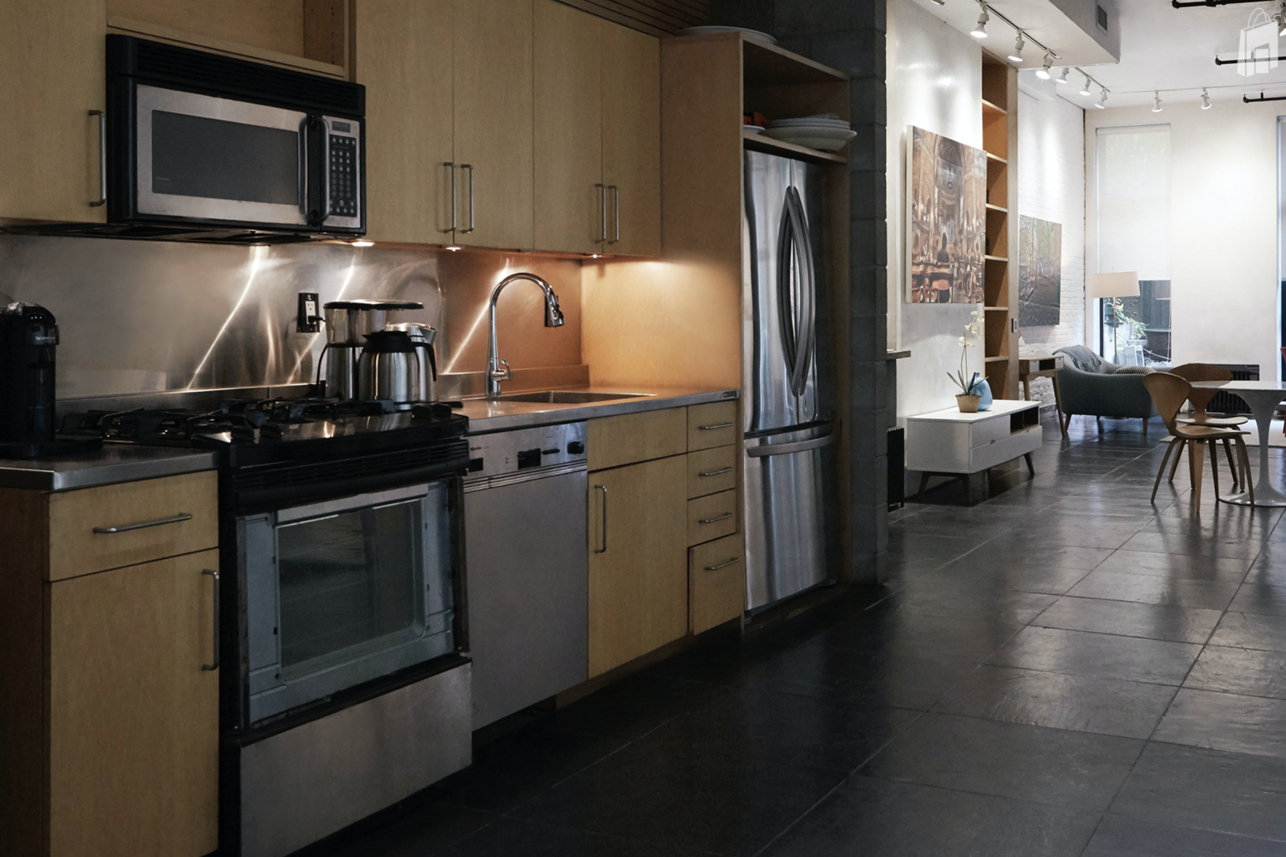 first floor kitchen area