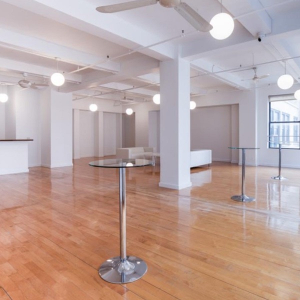 Multipurpose white event space in Garment District