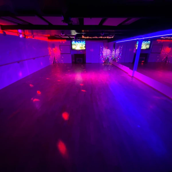 Modern, elegant, central space with hardwood floor and perfect sound system & lighting 