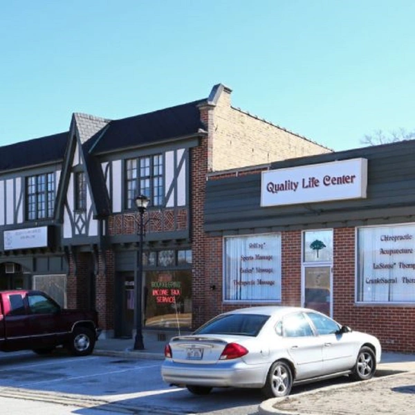 Old town Warrenville.  High traffic area