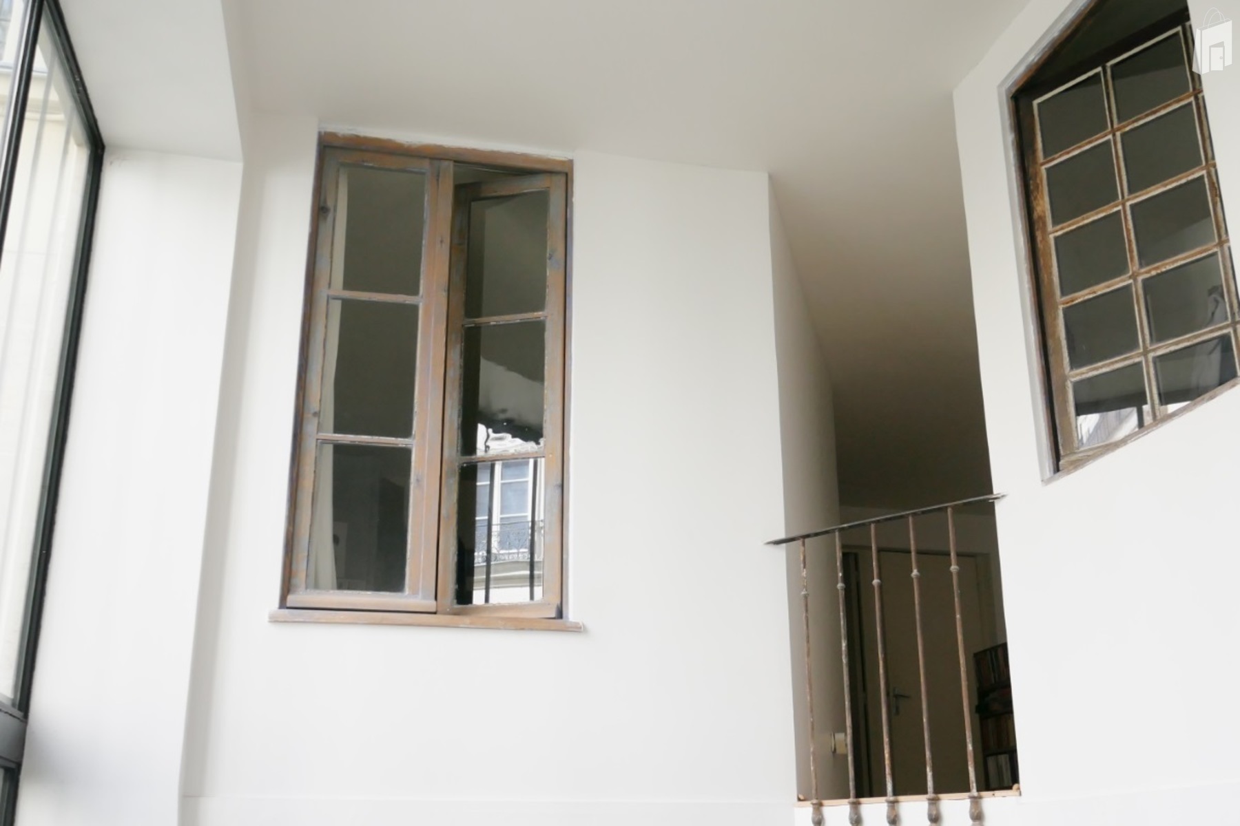 Interior windows on first floor