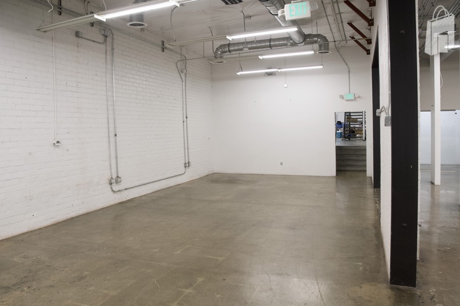 long narrow room back view