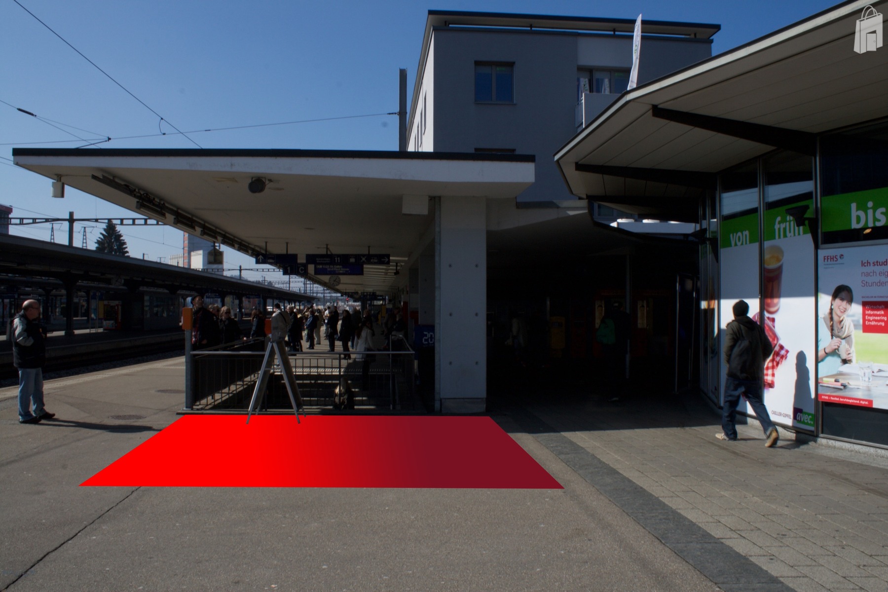 Promotionsfläche P1, Bahnhof Wil SG SBB - Länge x Breite : 4 m x 3 m 