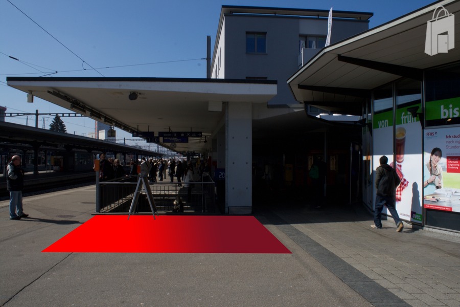 Promotionsfläche P1, Bahnhof Wil SG SBB - Länge x Breite : 4 m x 3 m 