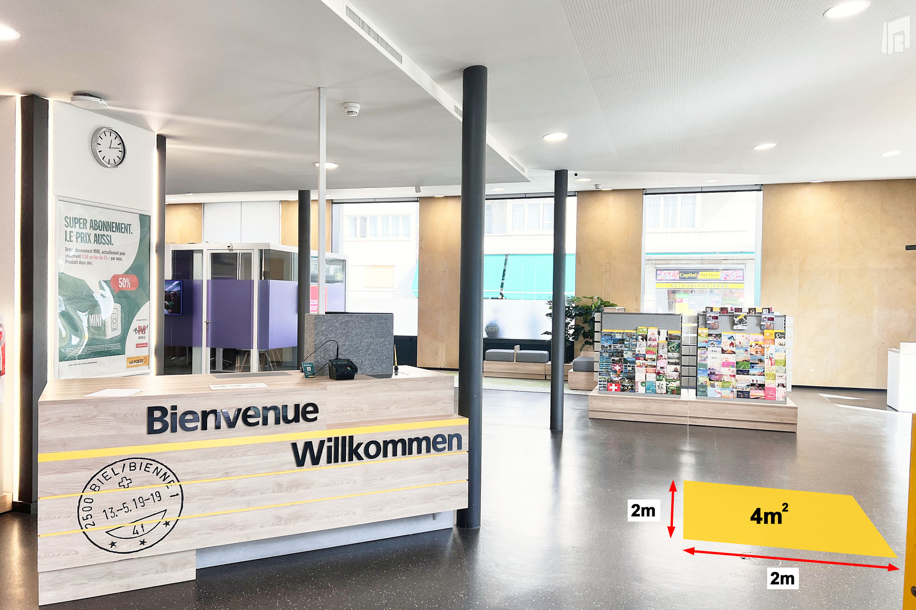 Promotionsflaeche, Postfiliale Biel/Bienne 1 Annahme/Dépôt