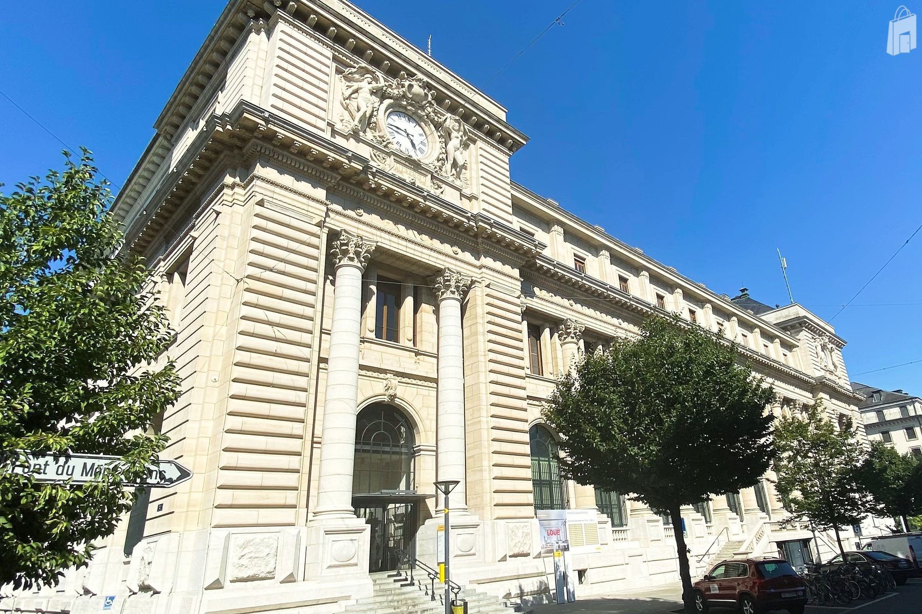 Vue extérieure, filiale de la Poste Genève 1 Mont-Blanc