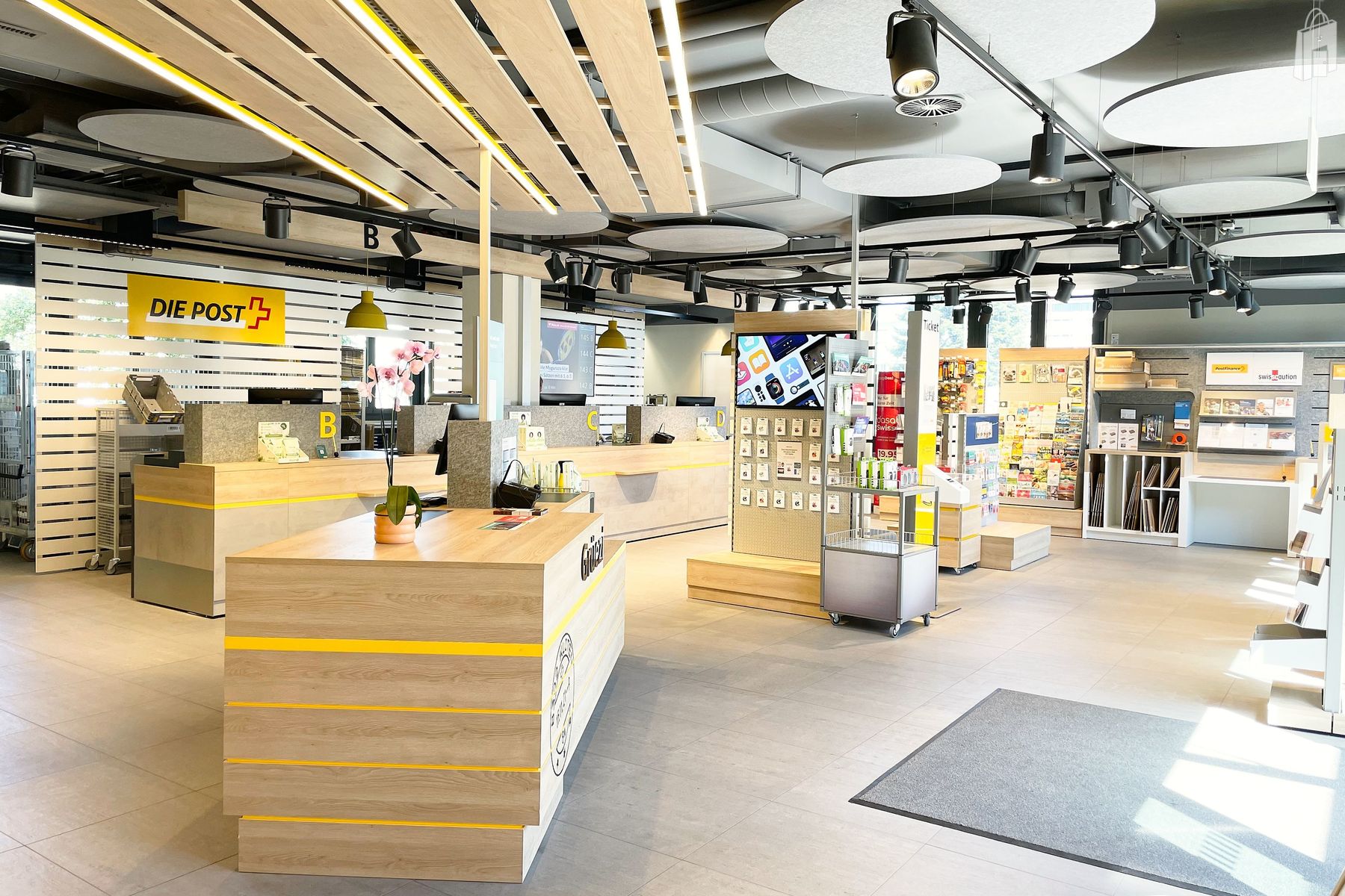 Innenansicht, Postfiliale Kloten