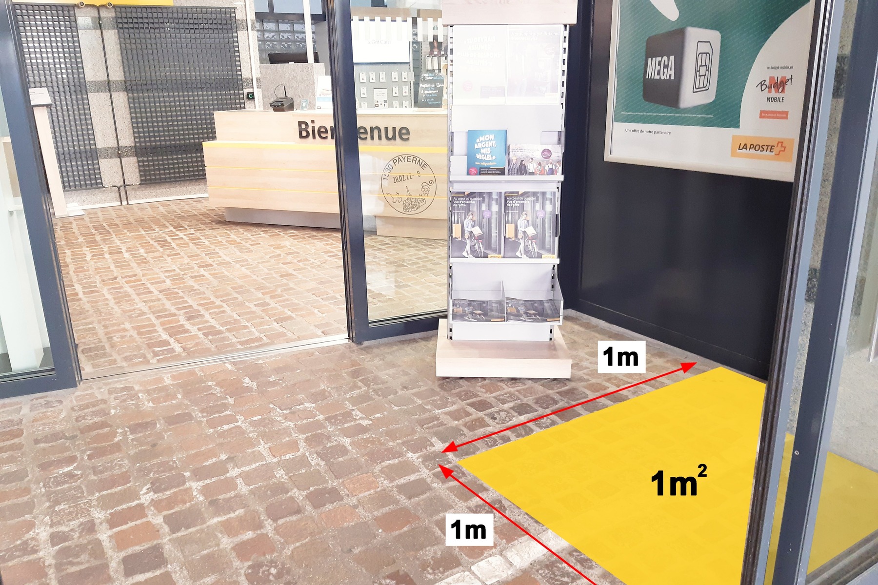 Vue surface promotionnelle, filiale de la Poste Payerne