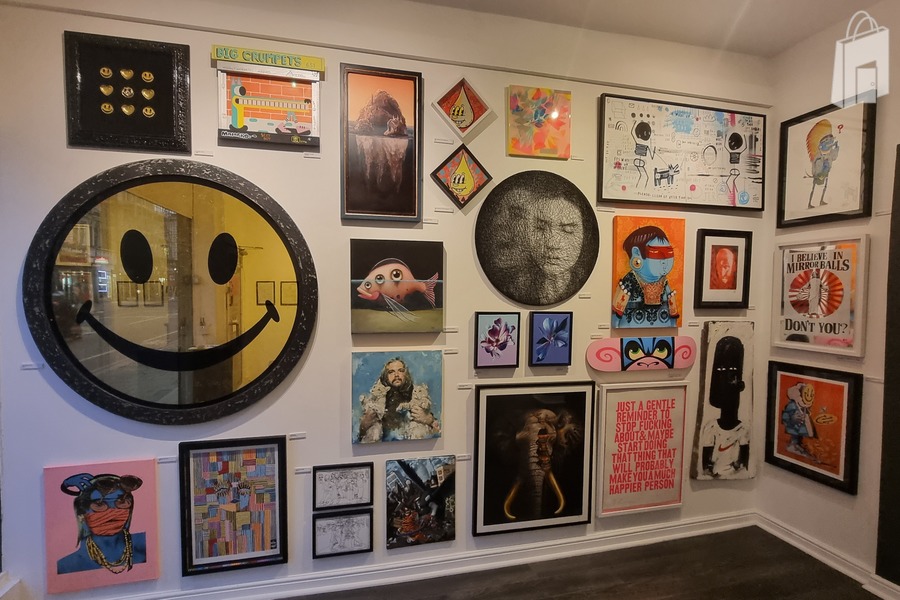 Front room left wall