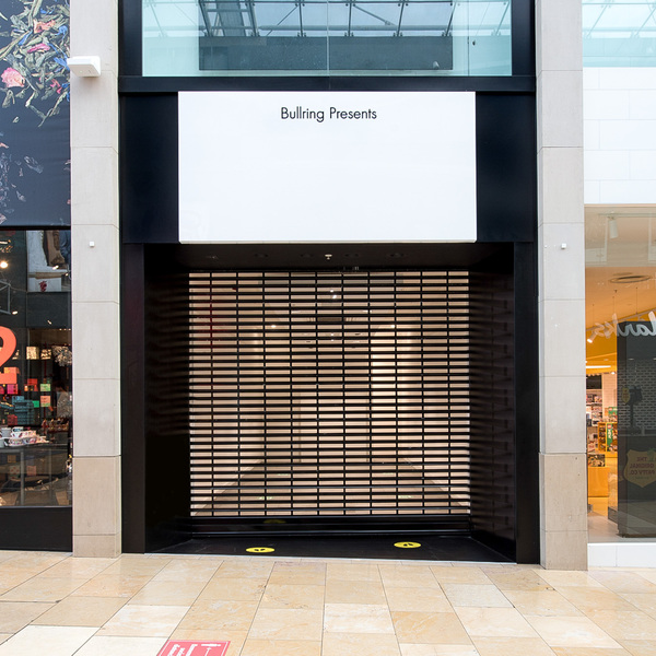 Dedicated pop-up store (white boxed), Bullring Shopping Centre, Birmingham