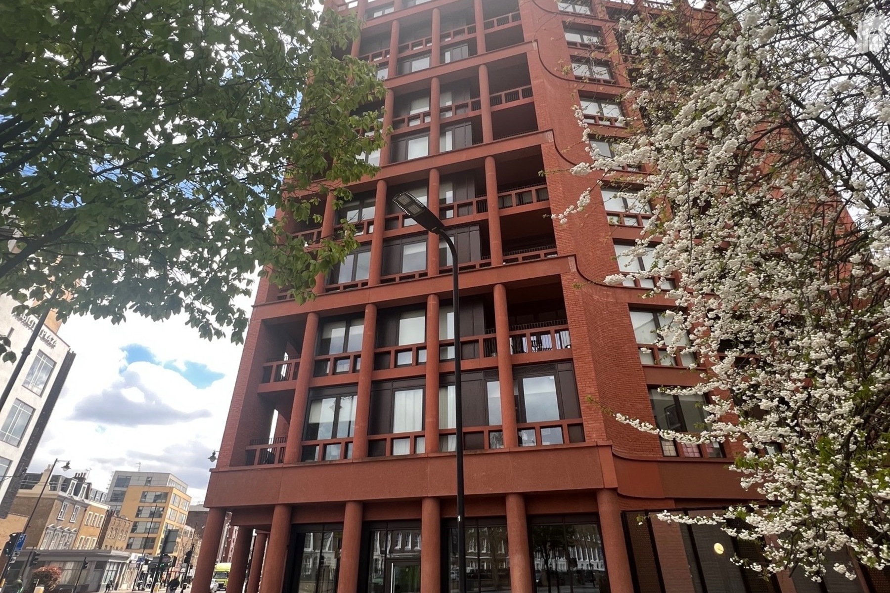 Building and side entrance