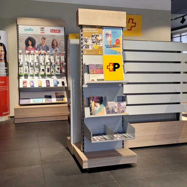 Présentoir à flyers de la Poste Lausanne 2 St-François