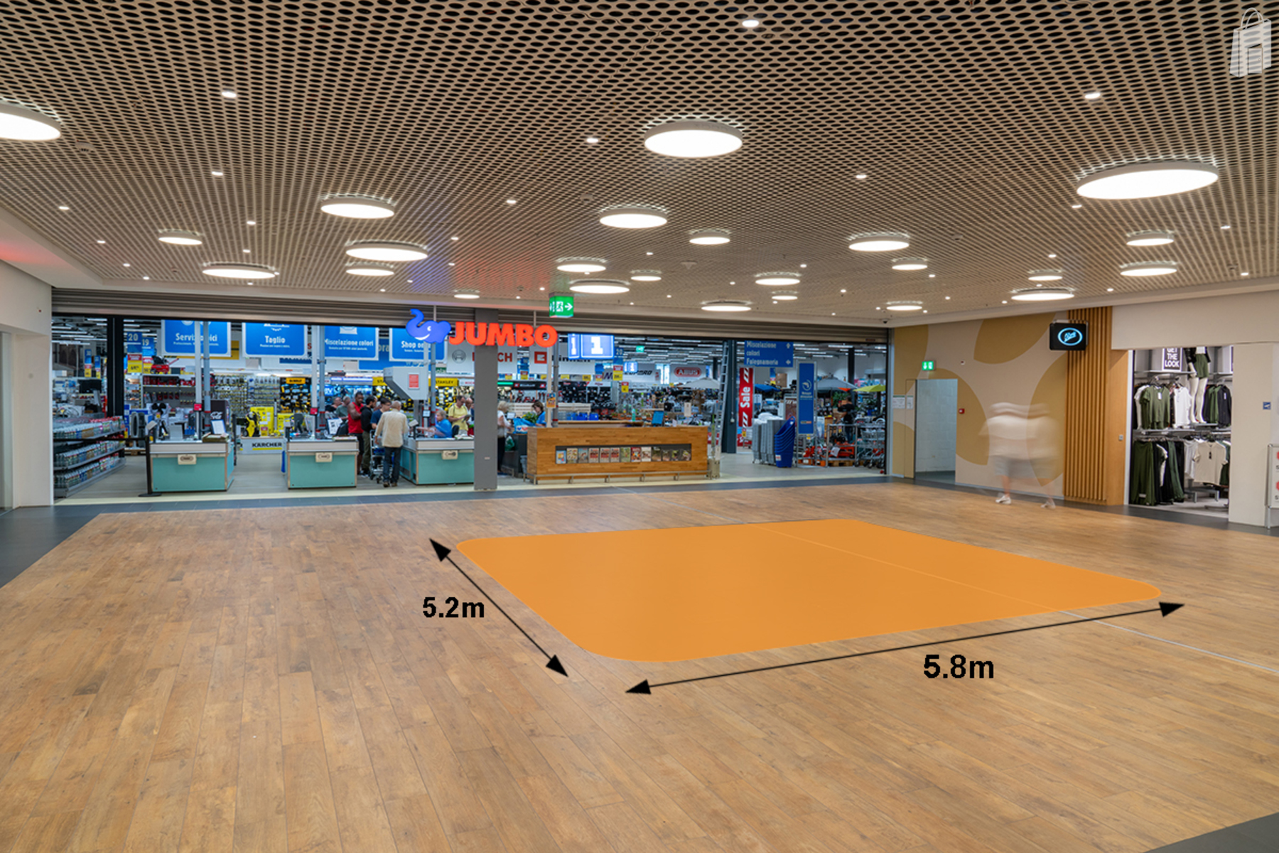 Mall superiore lato Jumbo