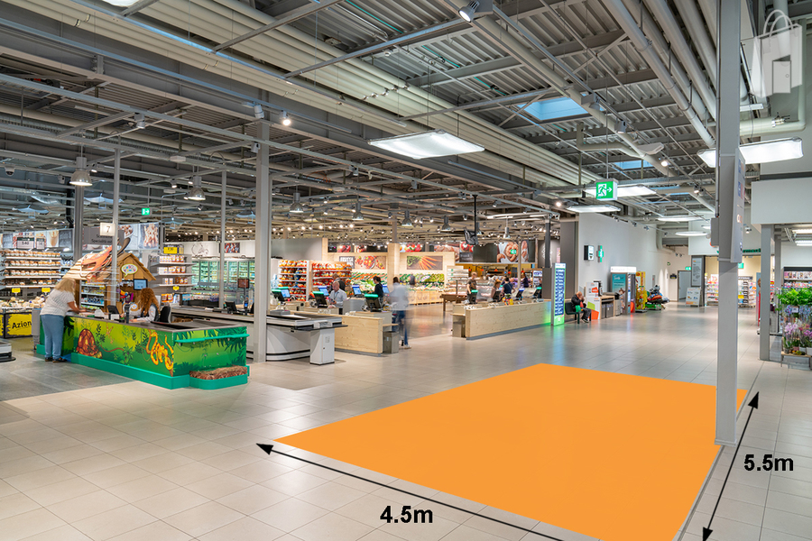 Mall centrale pilastro chiosco