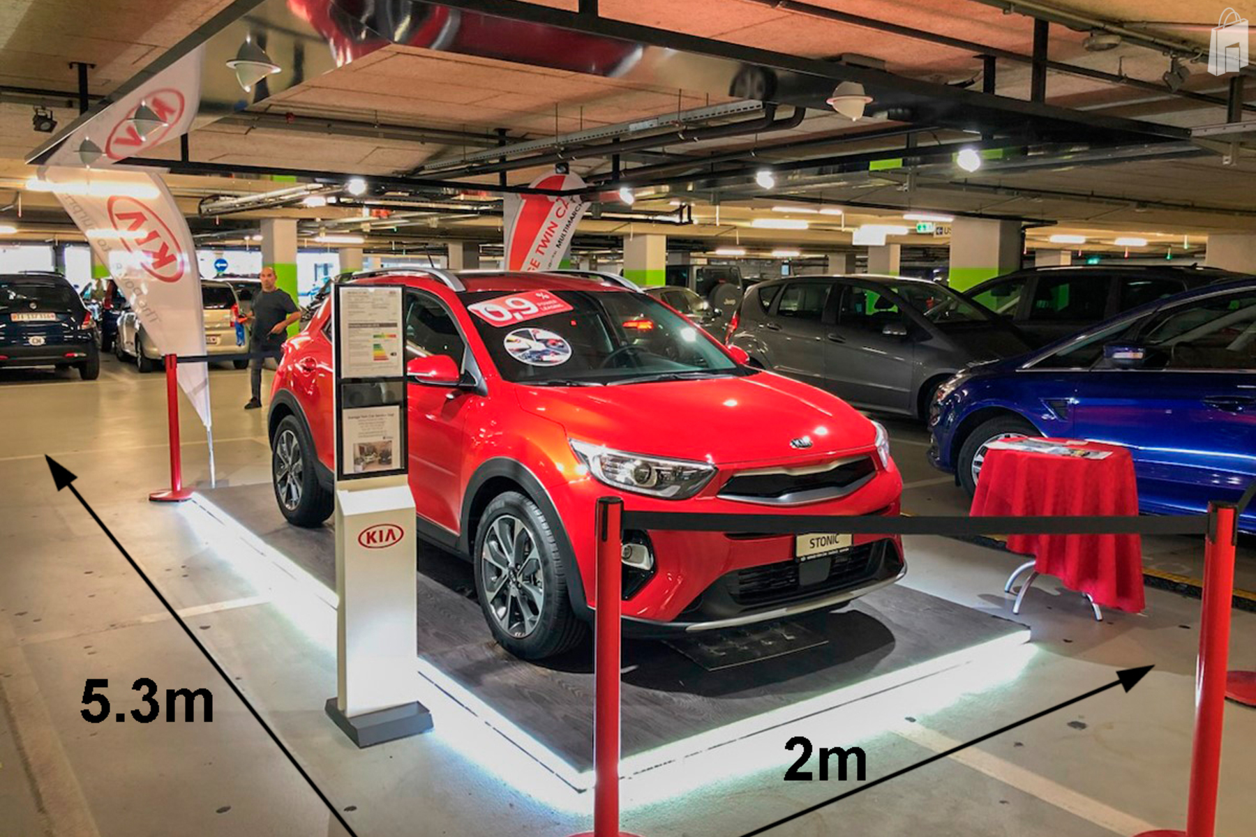 Palchetto esterno, Parking