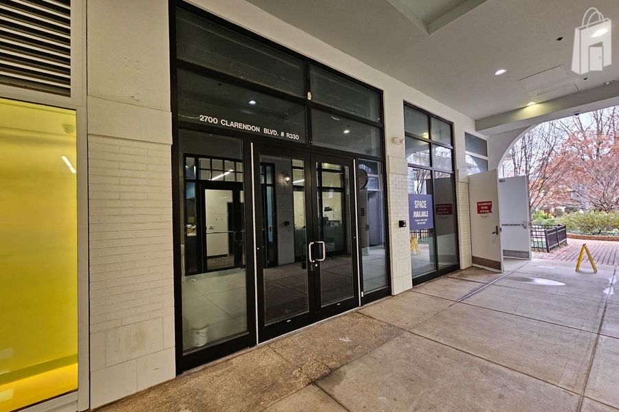 Storefront of Space Available in The Crossing Clarendon