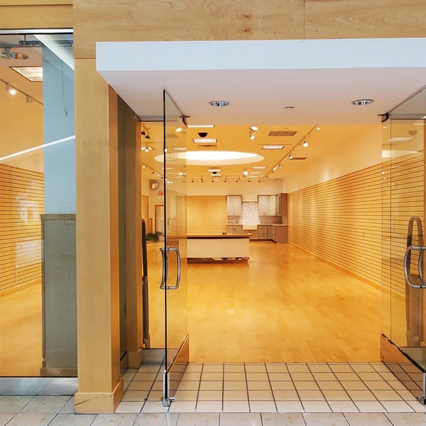 Inviting retail space with beautiful glass storefront