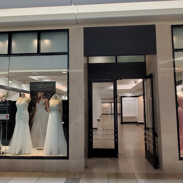 Chic boutique space with stylish black and white decor 