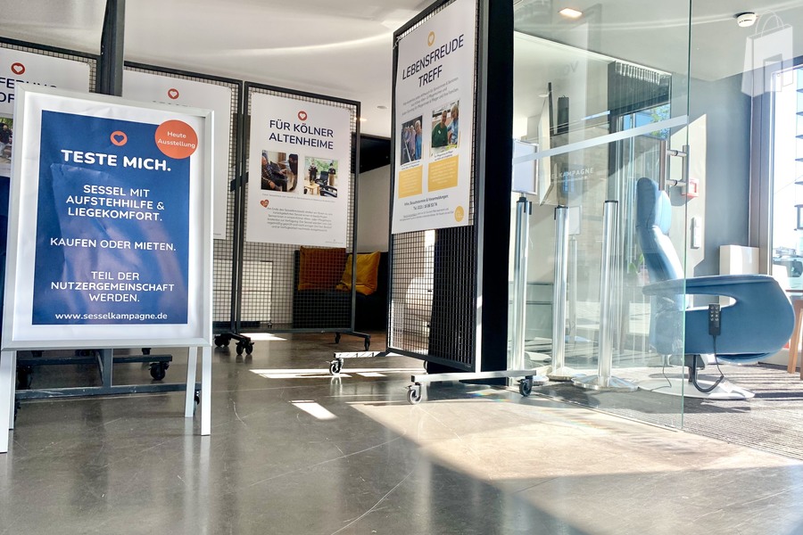 Beispiel Showroom Sessel view_Location im KRANHAUS NORD