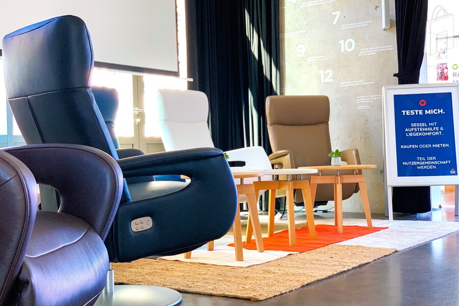 Showroom Sessellounge Bühne_Location im KRANHAUS NORD