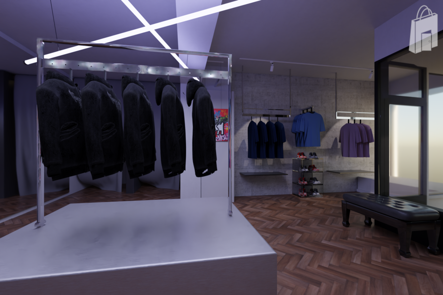 Podest + Warenträgerwand