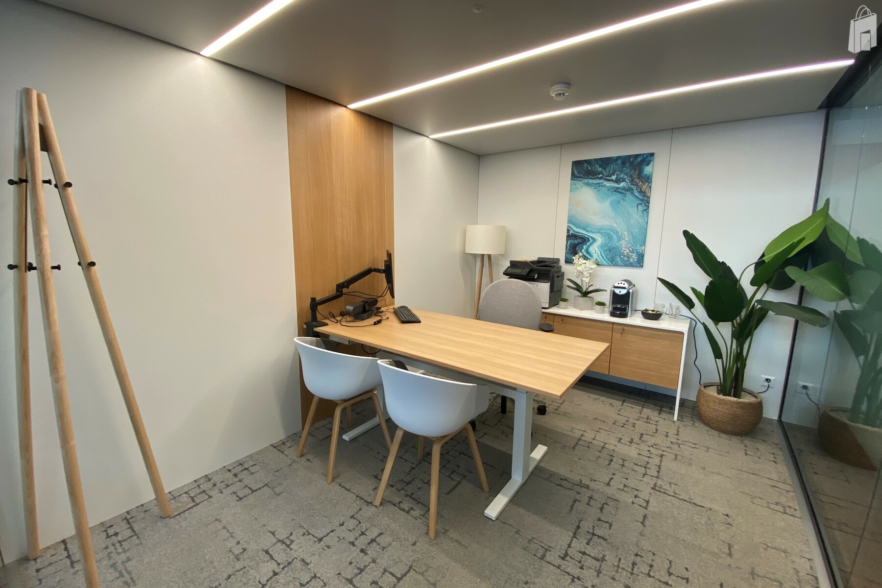 Vue intérieur,  Box de conseil filiale de la Poste Neuchâtel 1 Dépôt