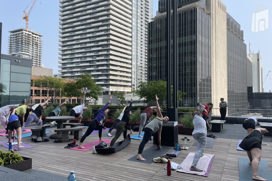 Yoga/Fitness event at the Rooftop Patio
