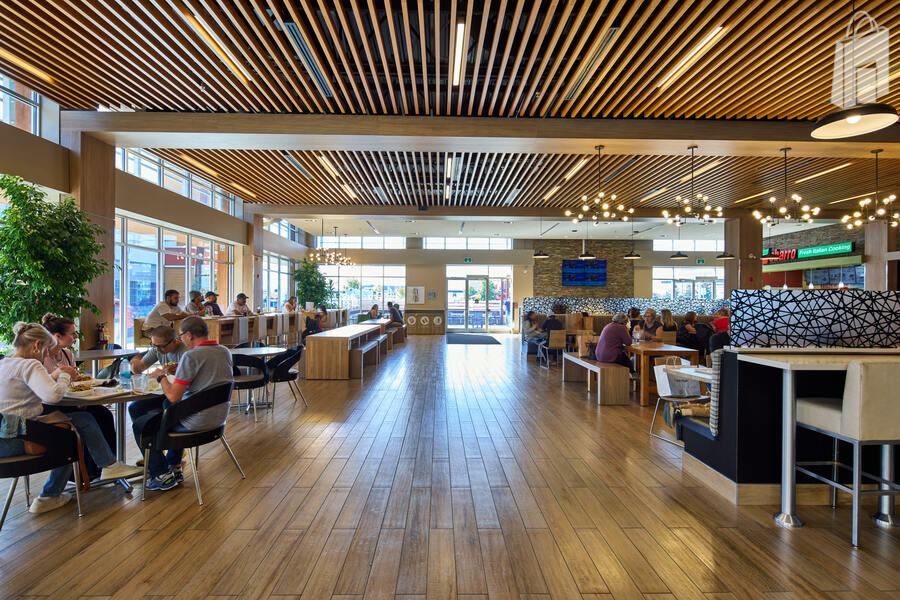 The food court is the only indoor common area that offers seating for customers to rest, refuel, and reconnect with their fellow shoppers. 