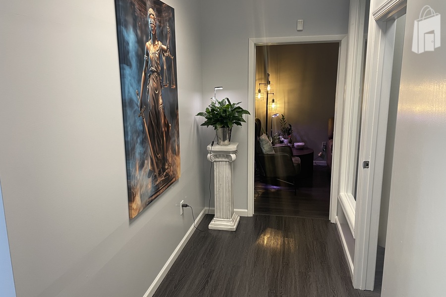 Modern Hallway with Art & Plant Decor - Ideal for Film Shoots, Photos and Client Walk - Throughs in Astoria, NY