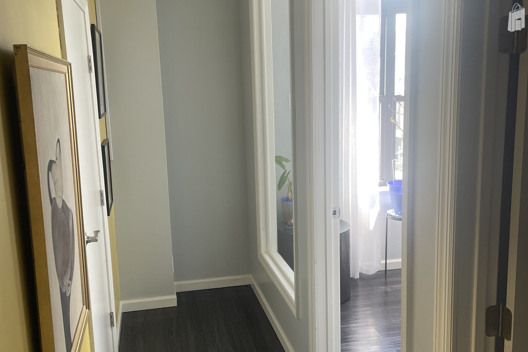 Bright Modern Hallway Connecting Private Office Suites - Astoria NY Creative Work & Production Space