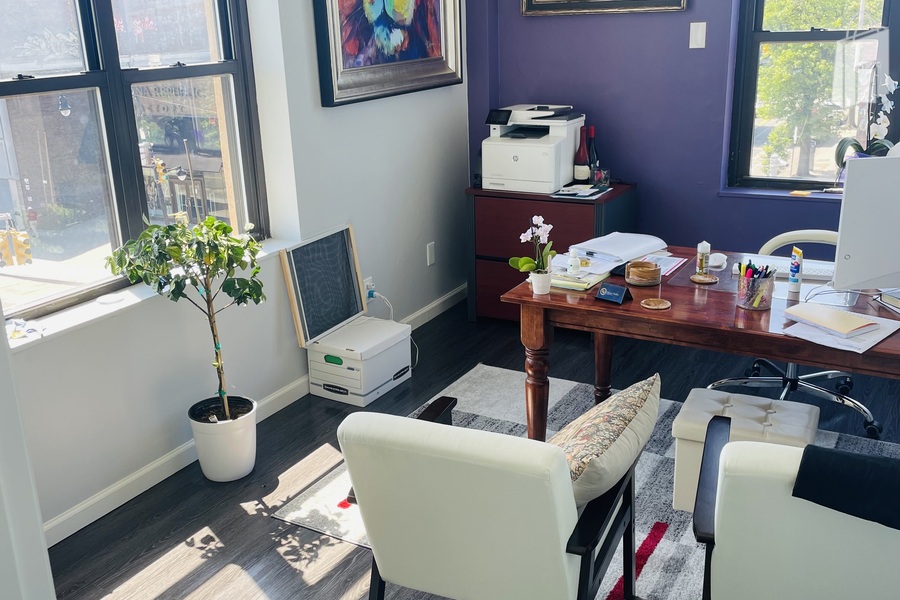Sunlit Executive Office with  Artistic Decor - Astoria, NY