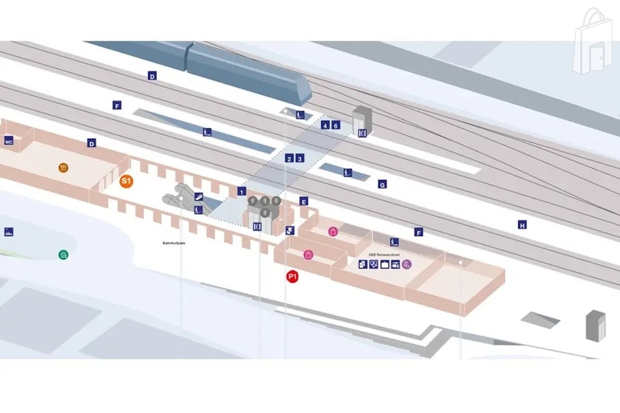 Verteilpunkte im Bahnhof Bellinzona