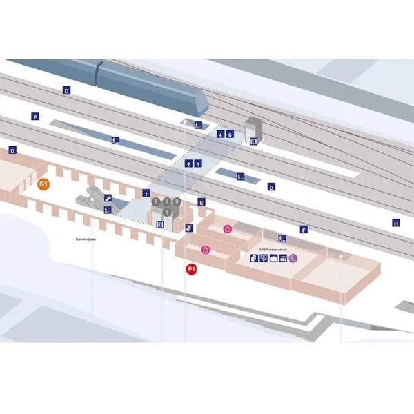 Verteilpunkte im Bahnhof Bellinzona