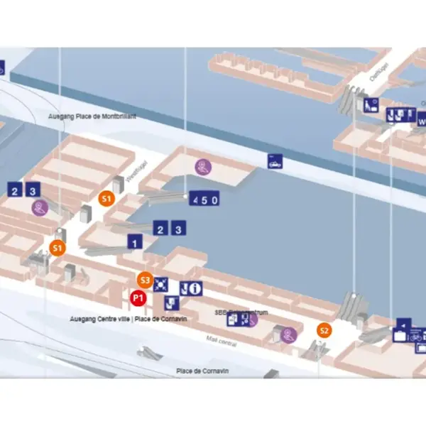 Verteilpunkte im Bahnhof Genève Cornavin