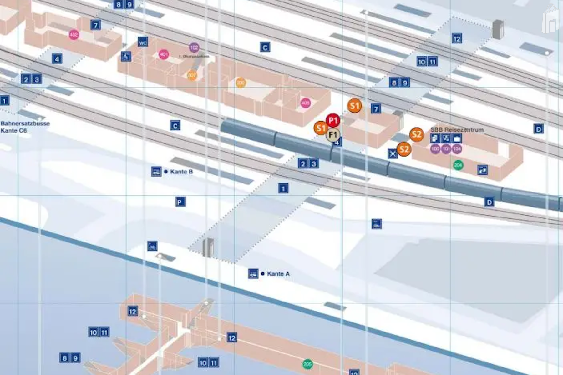 Verteilpunkte im Bahnhof Olten